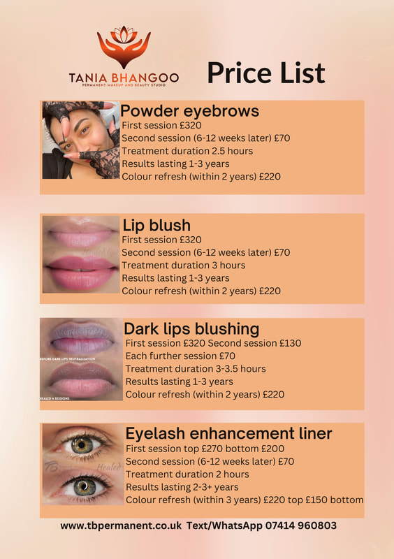 permanent makeup price list